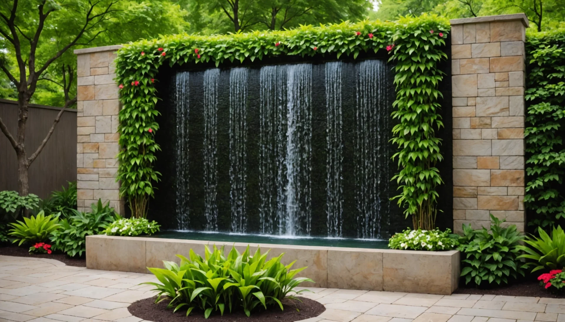 murs d'eau pour le jardin